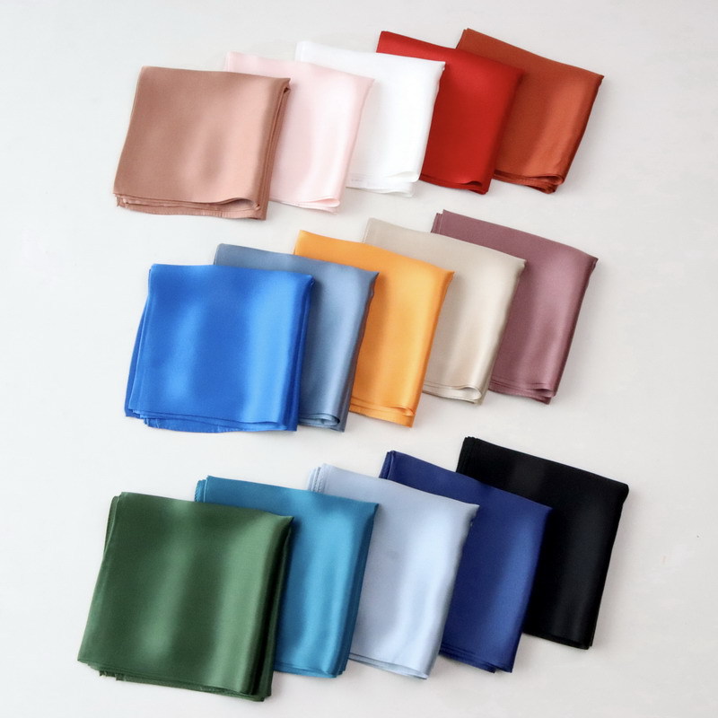 High Quality 100% Real Silk Square Scarf & Handkerchief Mulberry Silk Decorative Scarf for Spring Summer