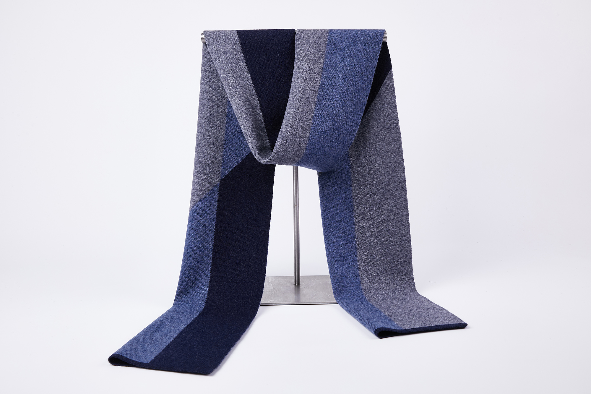 9508 Custom Logo Men's Long Style Winter Scarf 100% Wool Cashmere Business Accessory