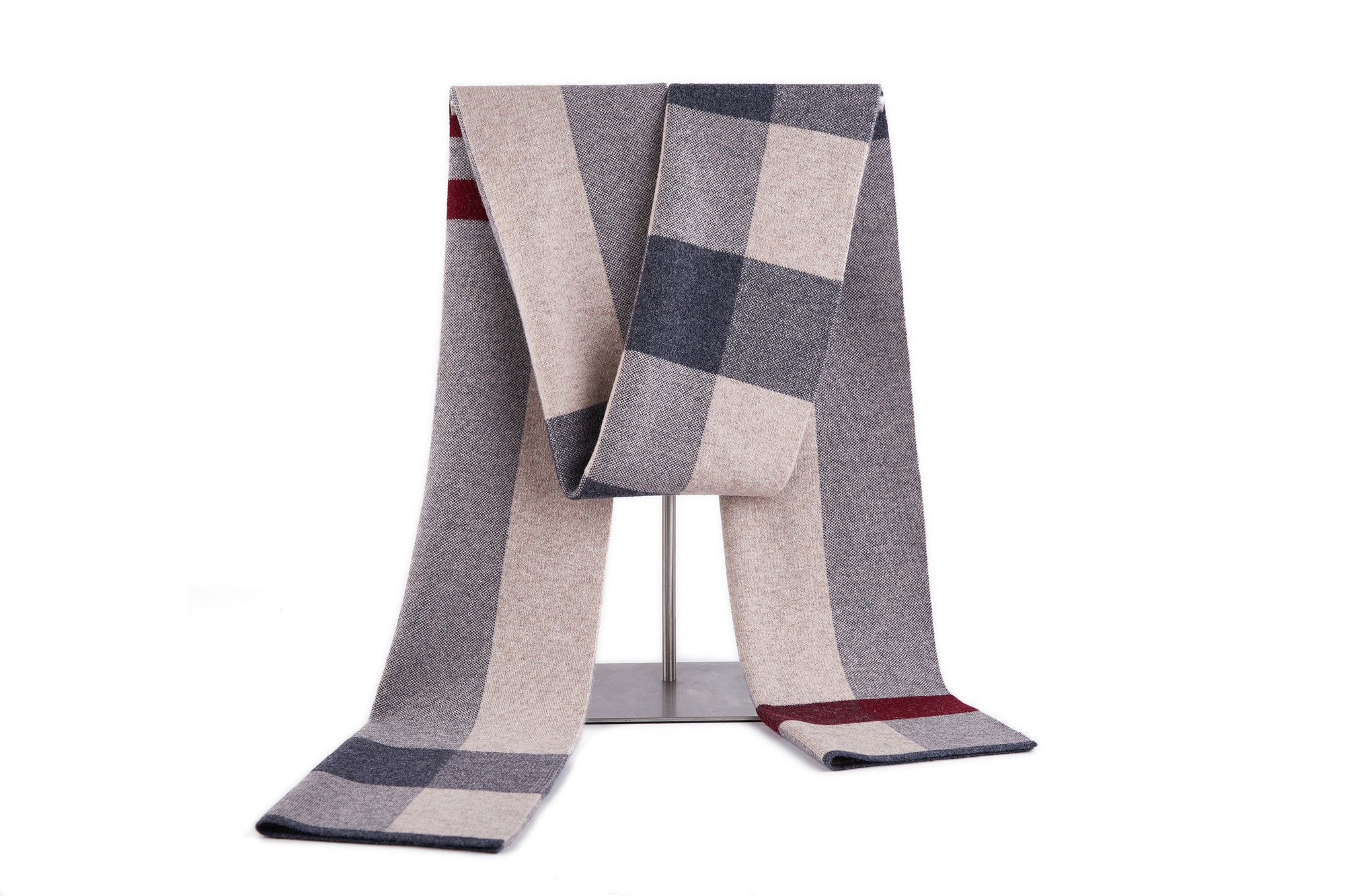 9138 100% Wool Scarf Men's New Winter Fashion Business Thick Warm Scarf Wholesale