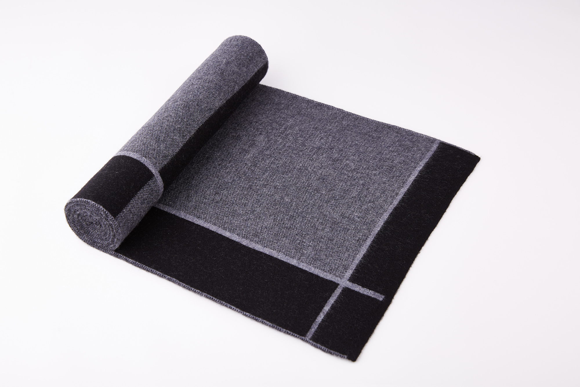 Wholesale Winter Long Knitting 100% Wool Cashmere Plaid Scarf for Men