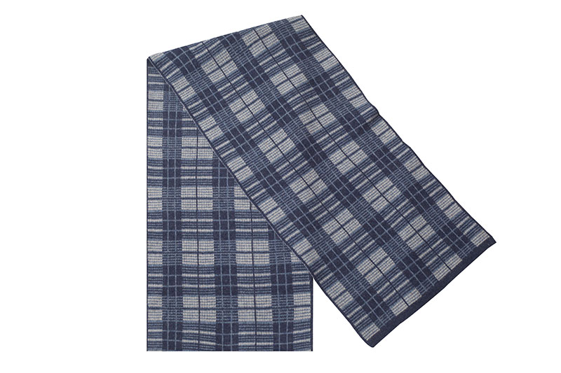 9592 100% Wool Winter Scarf for Men Plaid And Striped Business Casual Jacquard Thickened Scarf