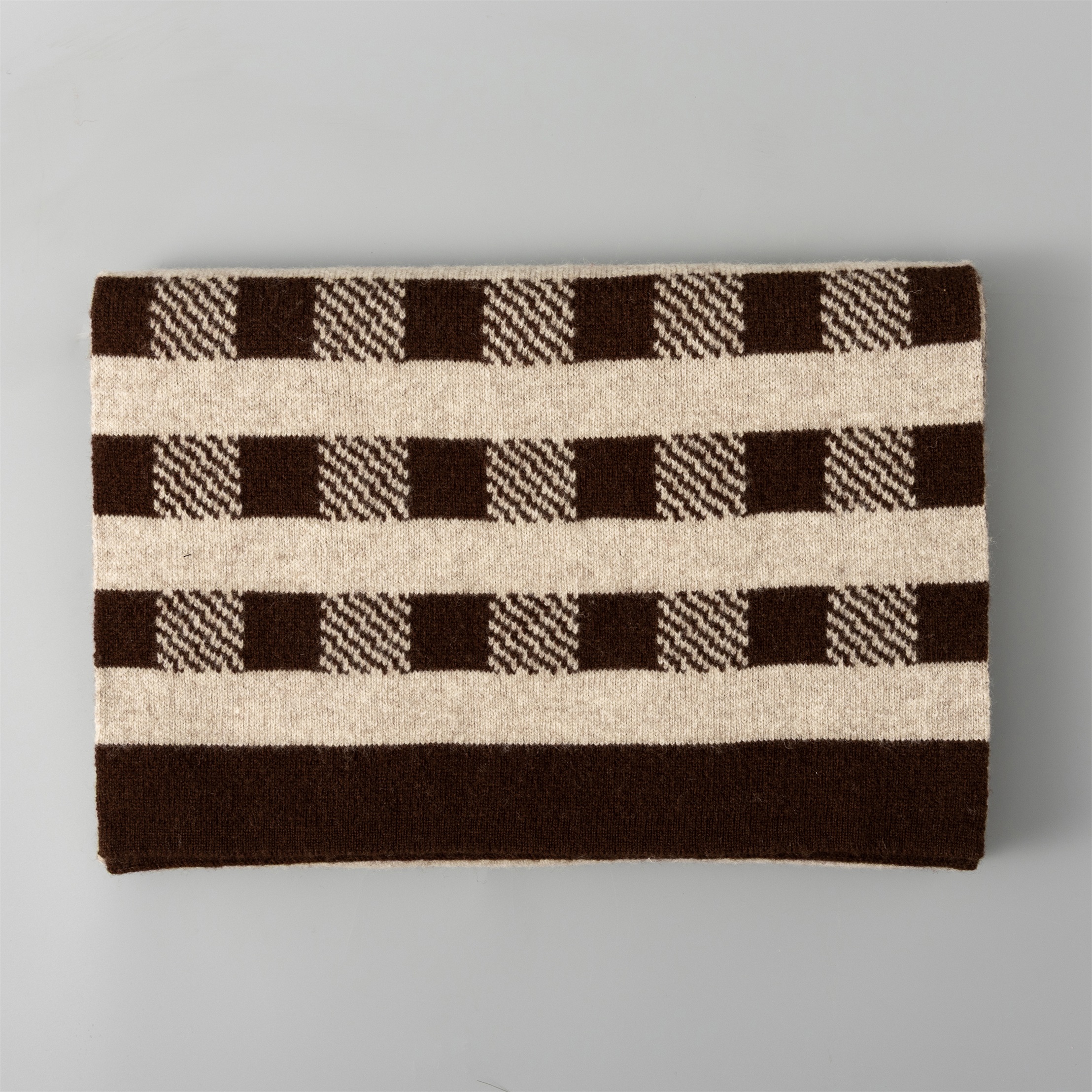 95105 Retro Fashion 100% Pure Wool Striped Women's Warm Scarf