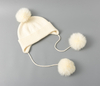 M95170 100% Wool Korean-style Ins Sweet Fluffy Ear-covering Hat Women Winter Knitted Beanies
