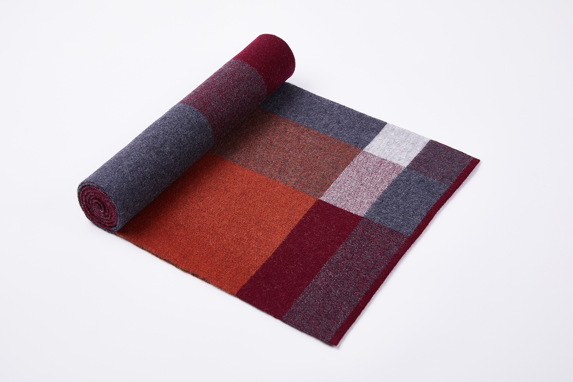 9512 Factory Customized Winter Scarves 100%Wool Scarf Simple Jacquard Warm Scarf for Men