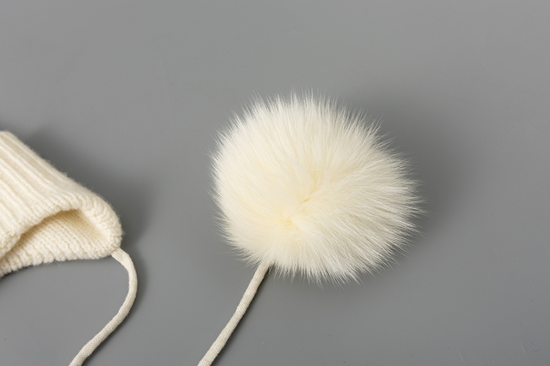 M95170 100% Wool Korean-style Ins Sweet Fluffy Ear-covering Hat Women Winter Knitted Beanies