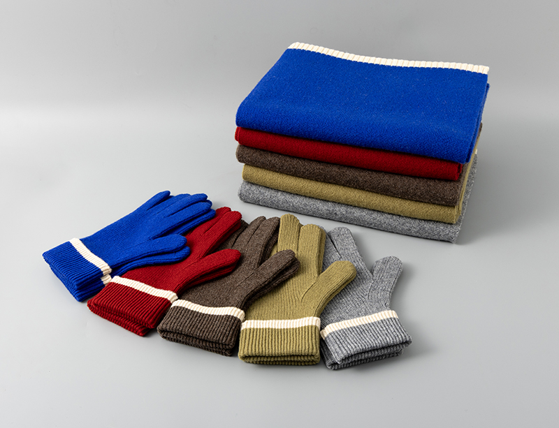 95168 Winter Wool Knitted Hat Scarf Glove 2Pcs/Set Warm Scarf Set for Women