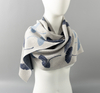 95143 Autumn And Winter Comfortable Scarf 100%Wool Leaf Scarf Warm Shawl Scarf for Women