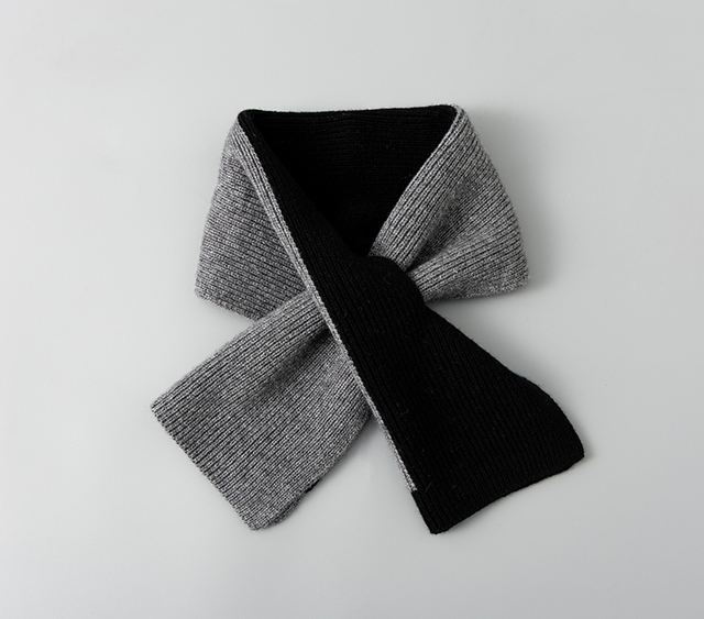 55027 New Autumn And Winter 100% Wool Knitted Scarf Women's Soft Outdoor Warm Scarf