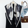 Personalized Print Large Square Silk Scarf for Women Spring and Autumn All Wear Satin Silk Shawl