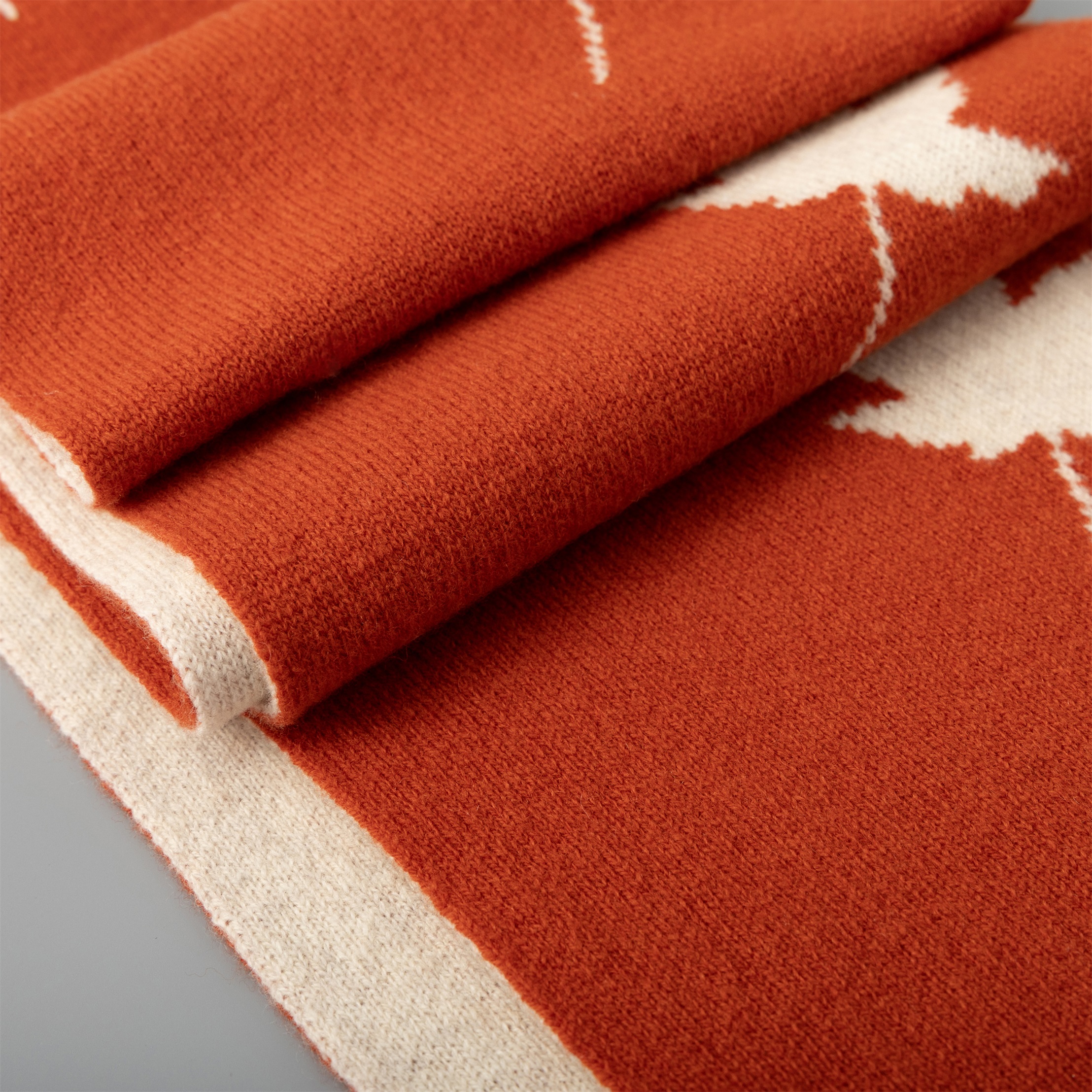 95093 100% Wool Knitted Scarf Winter Square Style Shawl Christmas Gifts