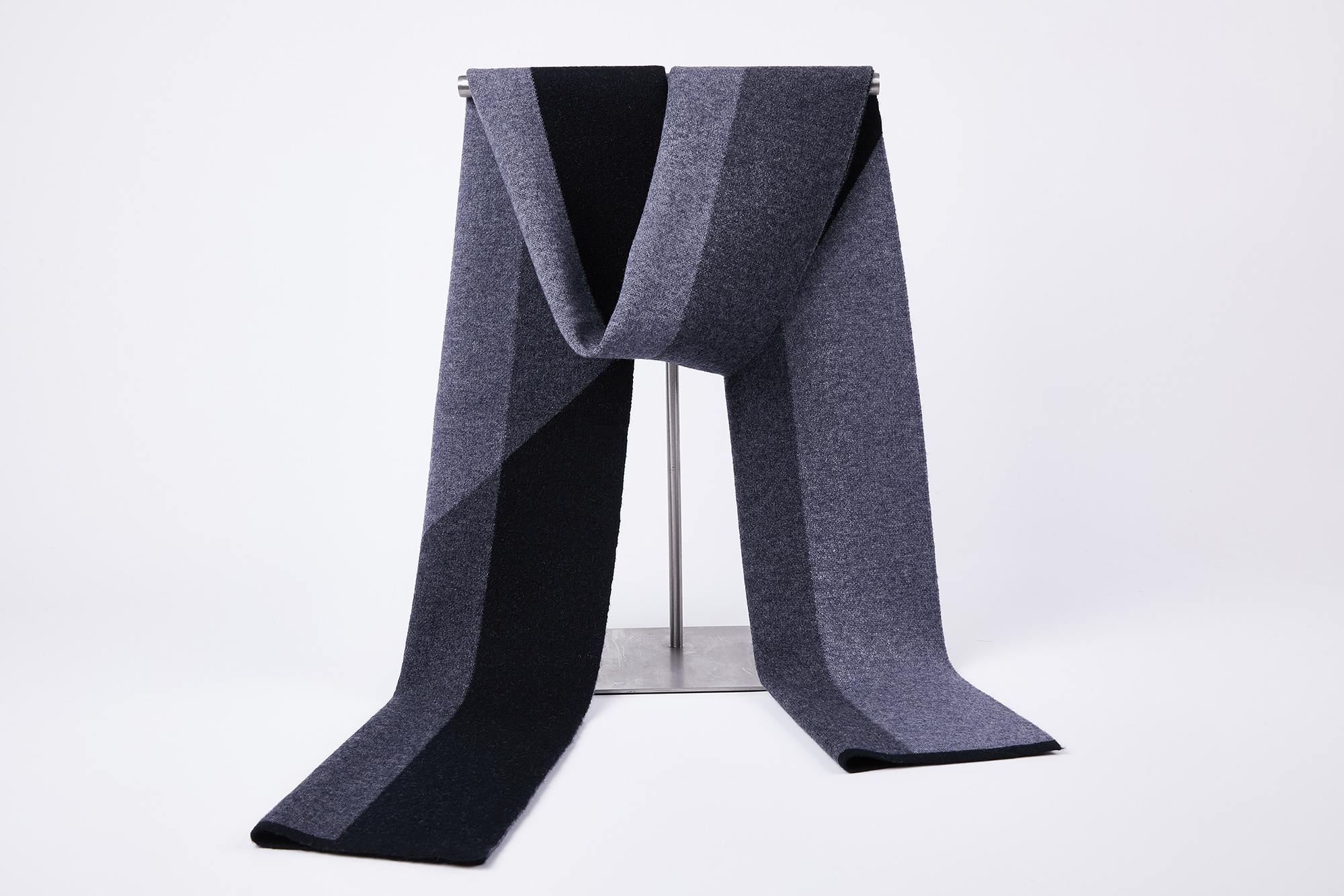 9508 Custom Logo Men's Long Style Winter Scarf 100% Wool Cashmere Business Accessory