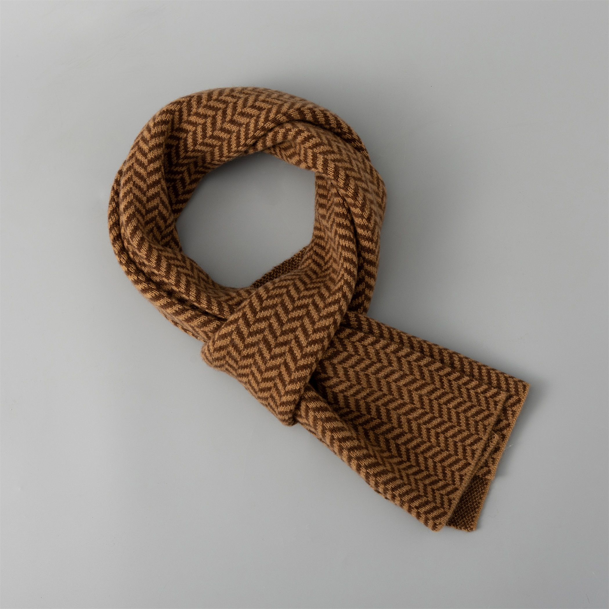 55026 Korean Version Winter Woolen Knitted Scarf Women's Warm Thickened Solid Color Neck Warmer Versatile Classic Fashion Accessory