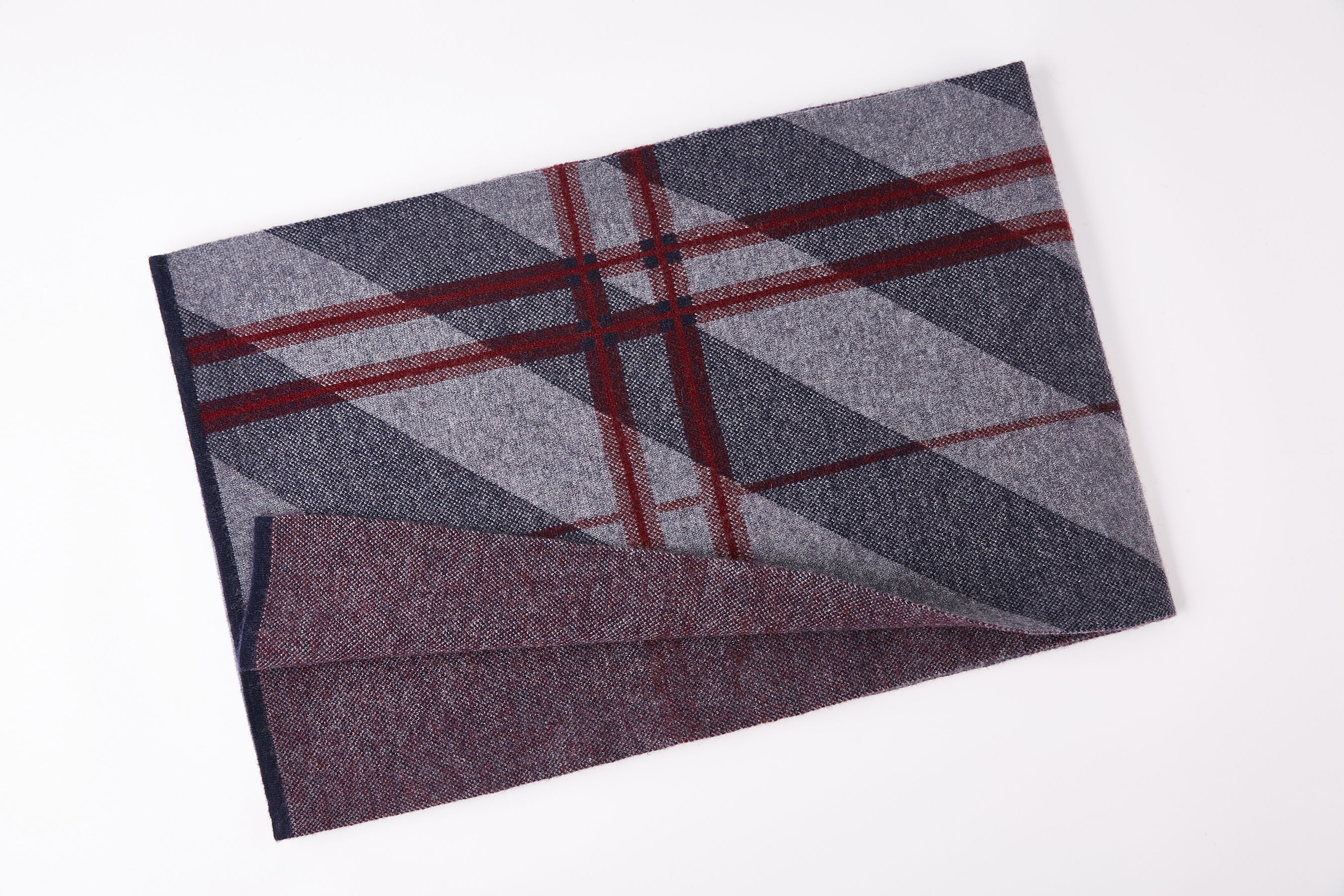 9147 Mens Luxury Custom 100% Wool Scarf Winter Thick Warm Long Scarf