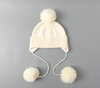 M95170 100% Wool Korean-style Ins Sweet Fluffy Ear-covering Hat Women Winter Knitted Beanies