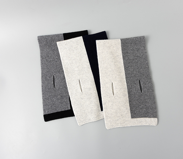 55027 New Autumn And Winter 100% Wool Knitted Scarf Women's Soft Outdoor Warm Scarf