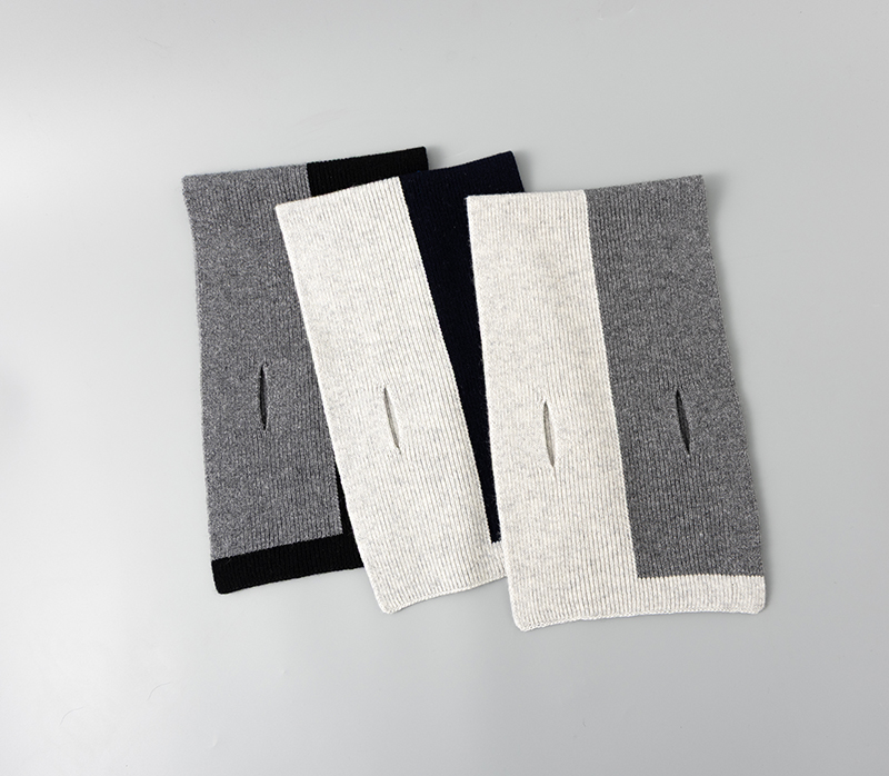 55027 New Autumn And Winter 100% Wool Knitted Scarf Women's Soft Outdoor Warm Scarf