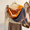 Luxury 100% Satin Silk 110*110cm Square Scarf Neckerchief for Women