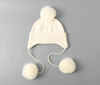 M95170 100% Wool Korean-style Ins Sweet Fluffy Ear-covering Hat Women Winter Knitted Beanies
