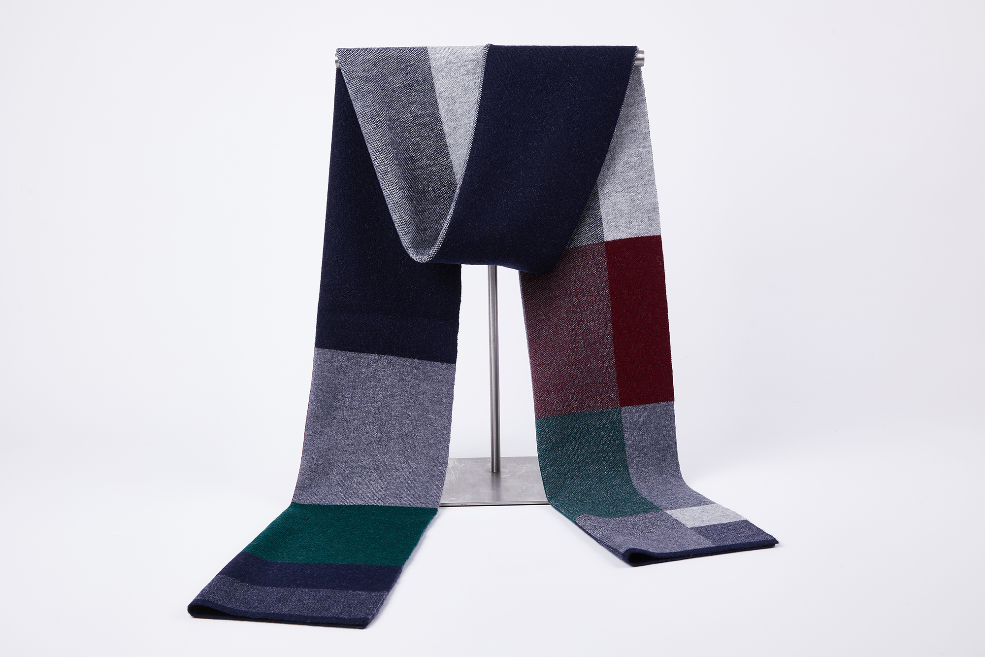 9307 High Quality 100% Wool Scarves Winter Warm Neckerchief Stylish Knitting Wraps for Men