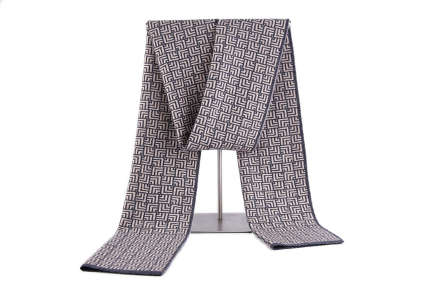 9137 Custom Styles Modern Professional High Quality 100% Wool Winter Knit Muffler Men's Scarf