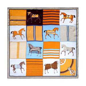 Manufacture Woman Personalized Square Silk Satin Scarf Accept Custom Printing