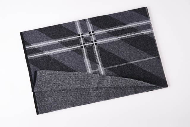 9147 Mens Luxury Custom 100% Wool Scarf Winter Thick Warm Long Scarf