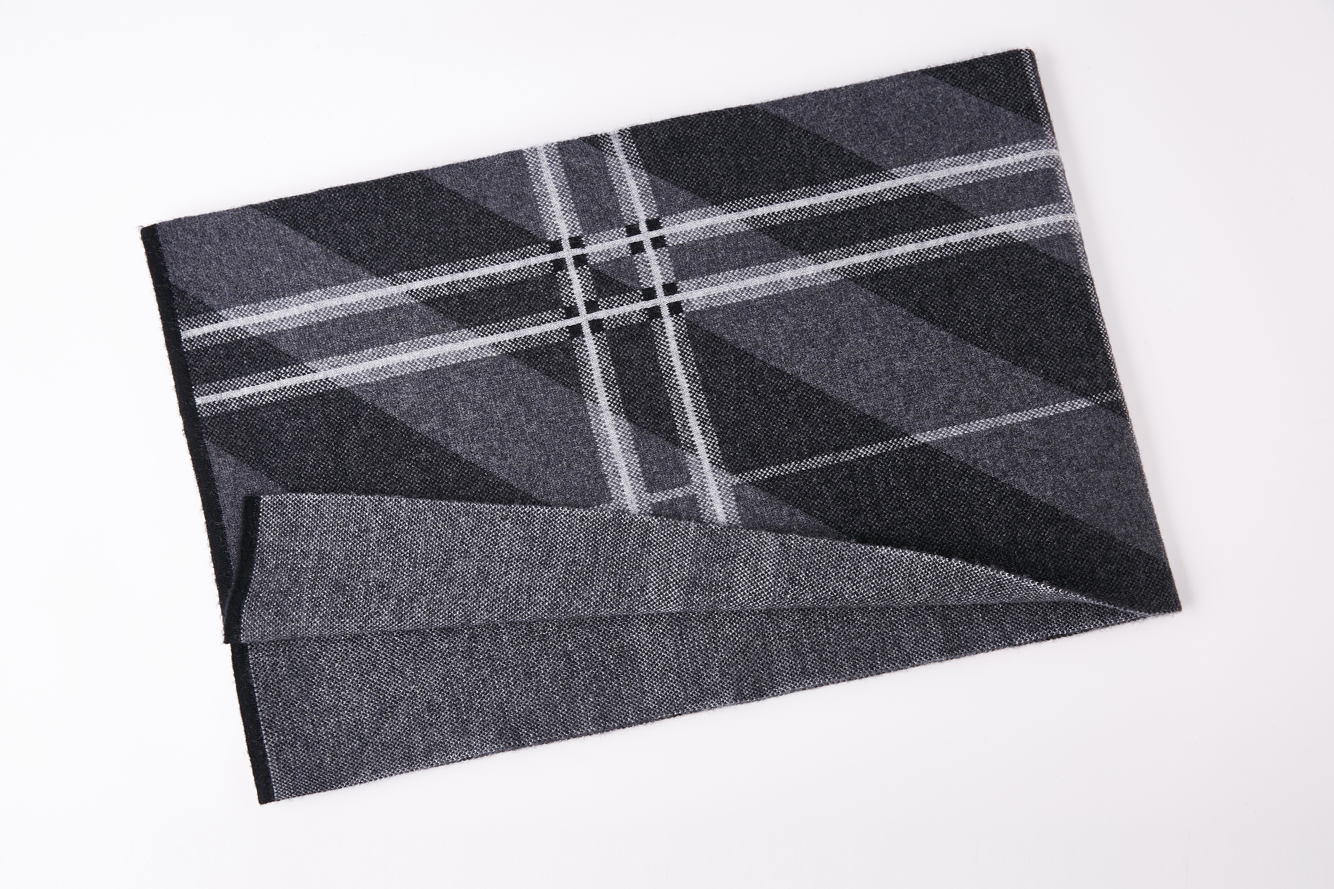 9147 Mens Luxury Custom 100% Wool Scarf Winter Thick Warm Long Scarf