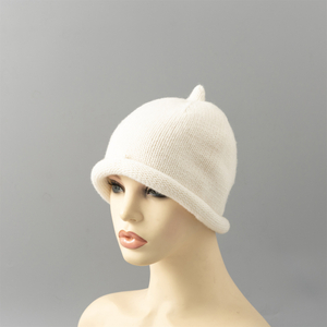 M95088 Wholesale Soft Winter Hats Custom Logo Warm Thick Wool Knitted Beanie Hat