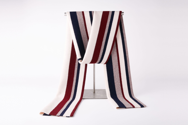 9203 Wholesale High Quality 100% Wool Men's Printing Scarf Thick Winter Long Scarf for Men