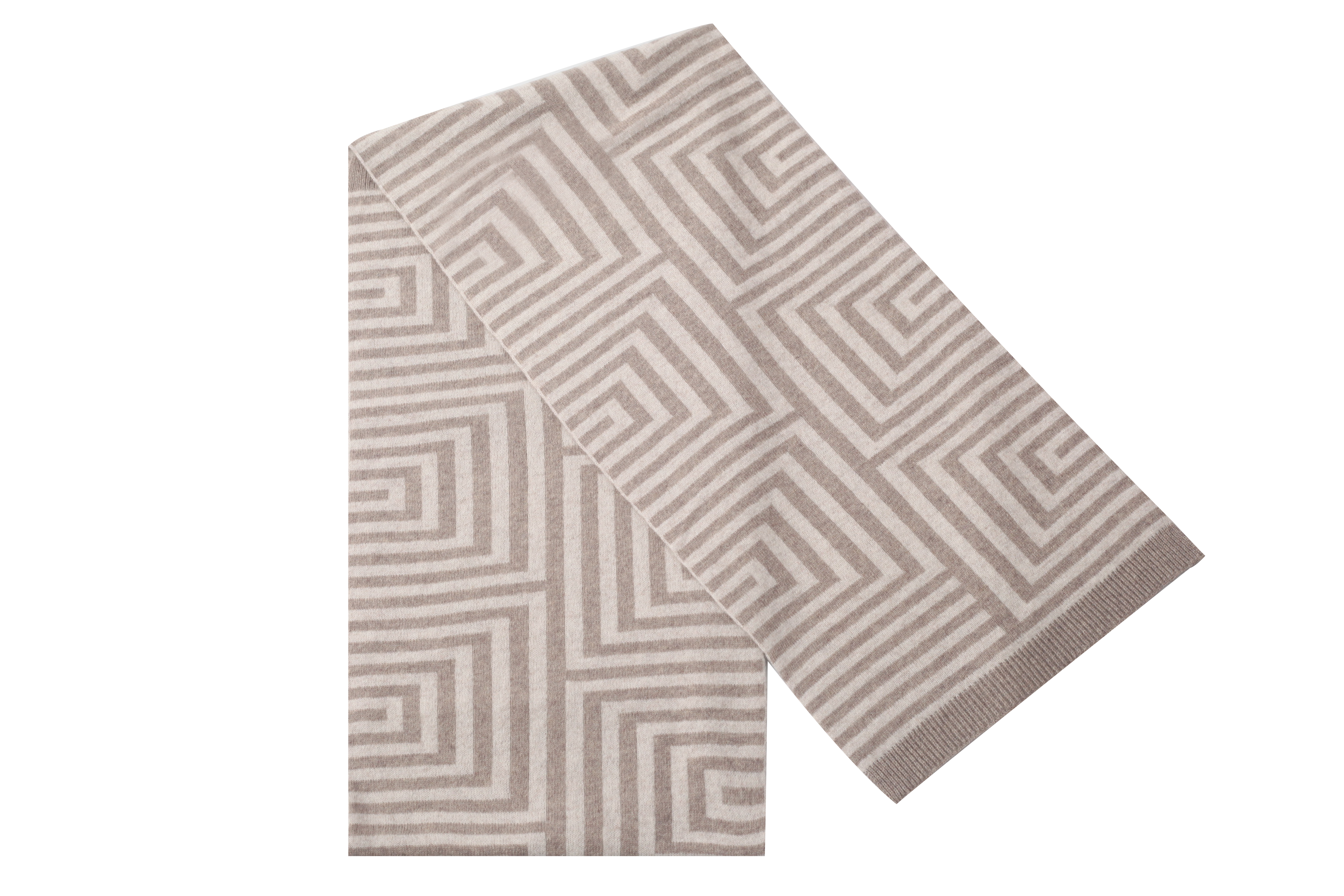 9573 Lightweight Wool Striped Scarf Breathable Ethereal Digital Printed Pattern for All Seasons-Winter