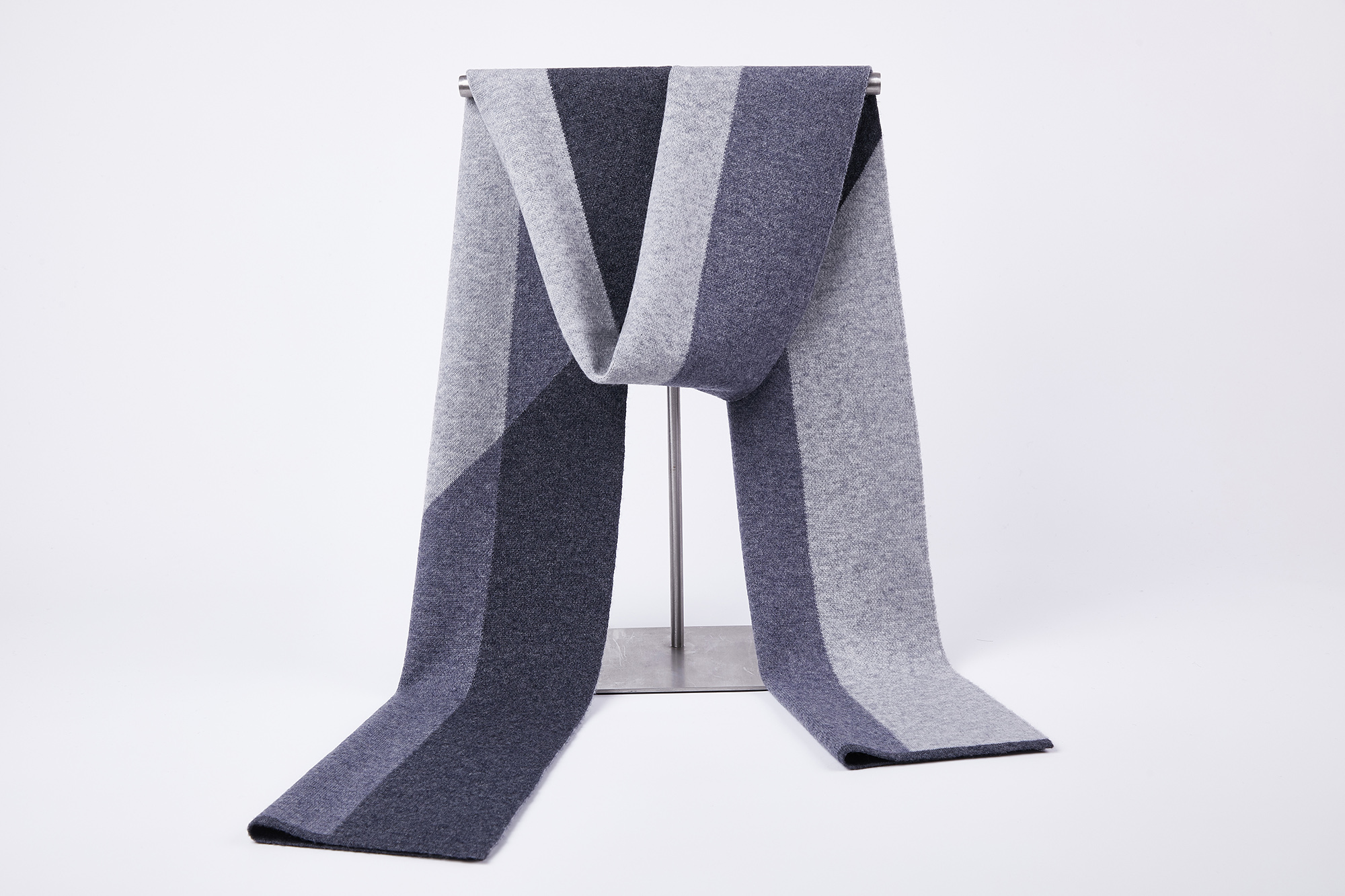 9508 Custom Logo Men's Long Style Winter Scarf 100% Wool Cashmere Business Accessory