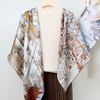 100% Mulberry Silk Scarf for Women Popular High-Style Fashion Neck Protection Geometric Style