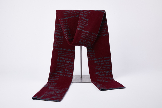 9511 High Quality Winter Scarves Custom 100%Wool Cashmere Feeling Designer Scarf for Men