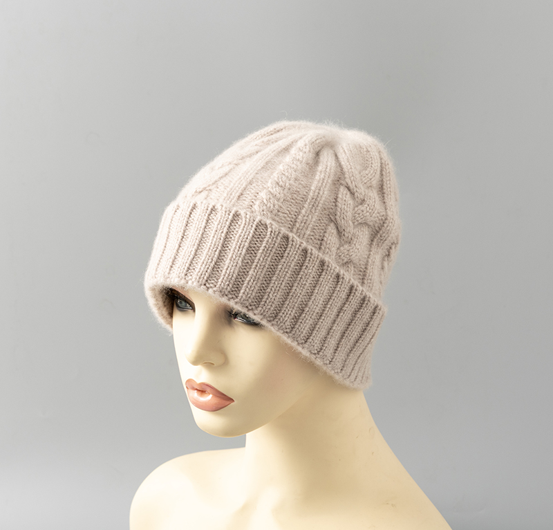 M25037 Wool Knitted Hat for Men and Women Autumn and Winter Solid Color Universal Fashion Warm Woolen Hat-for Travel