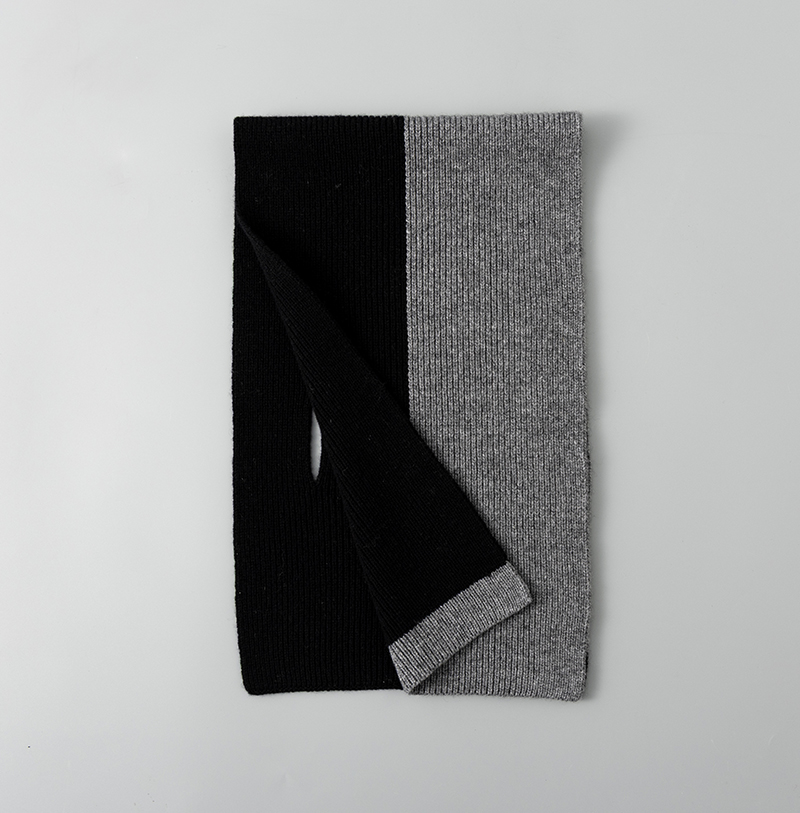 55027 New Autumn And Winter 100% Wool Knitted Scarf Women's Soft Outdoor Warm Scarf