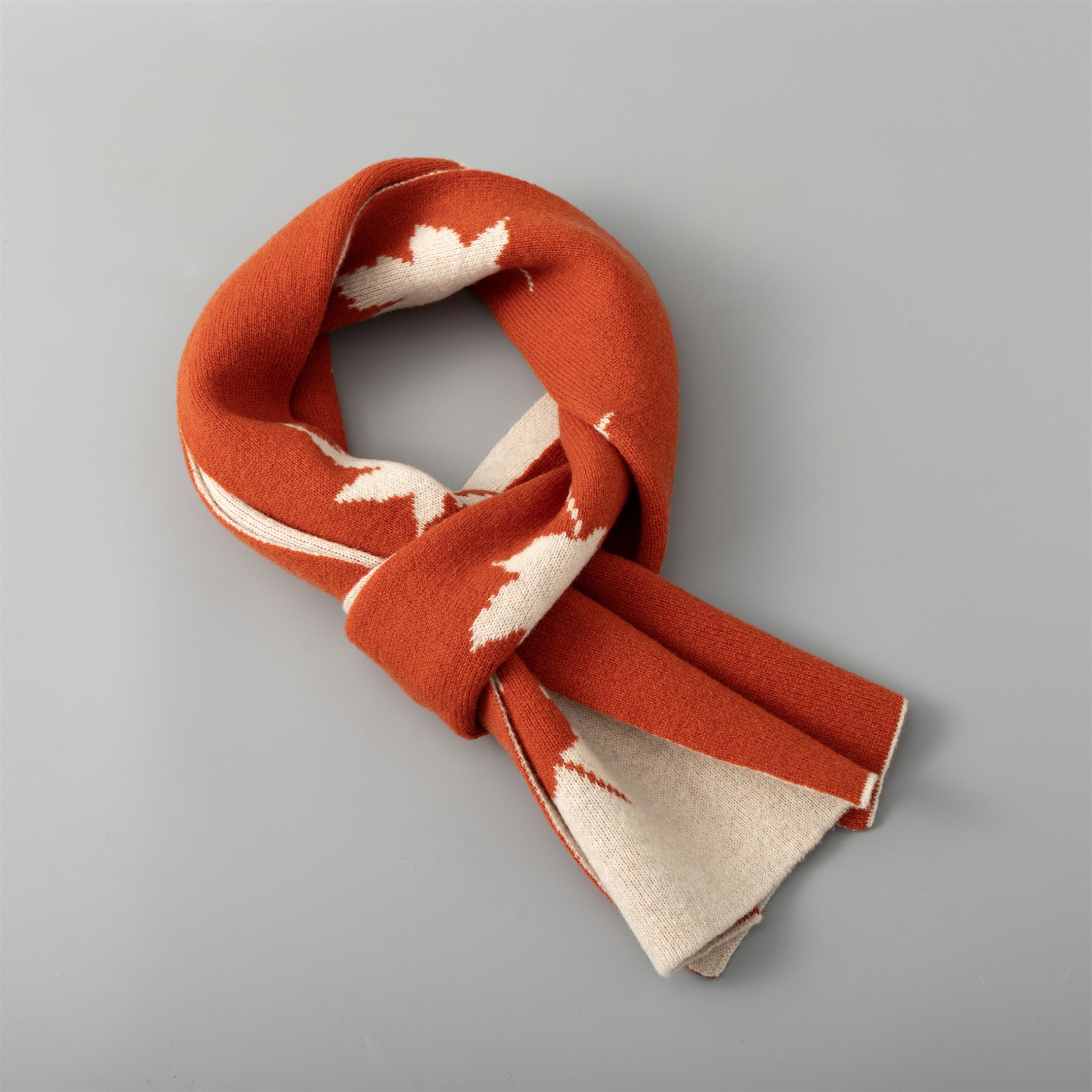 95093 100% Wool Knitted Scarf Winter Square Style Shawl Christmas Gifts