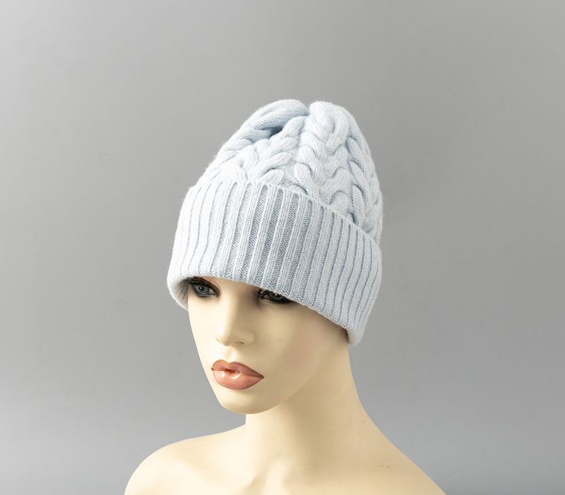 M95248 Winter Hat Thick Warm Soft Wool Hat Wholesale Knit Beanie for Women Accept Custom Logo