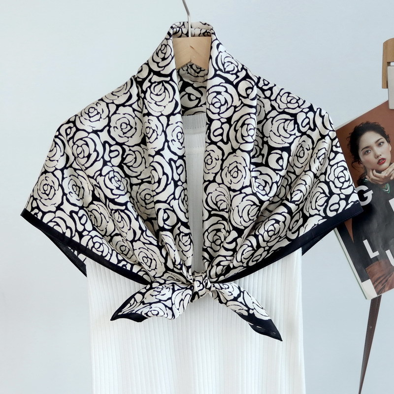 Luxury 100% Satin Silk 110*110cm Square Scarf Neckerchief for Women