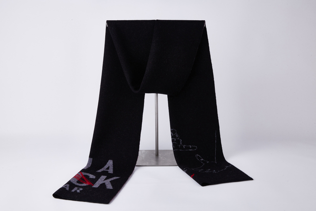 9147 Mens Luxury Custom 100% Wool Scarf Winter Thick Warm Long Scarf