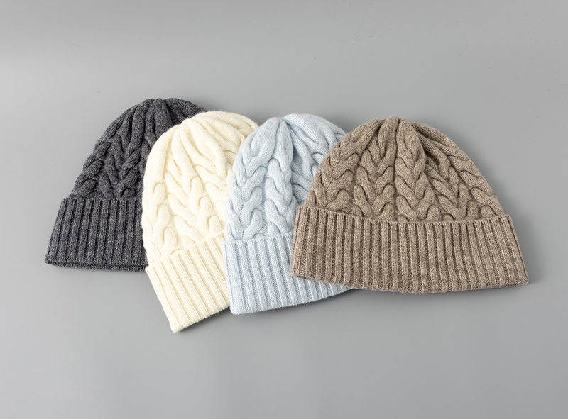 M95248 Winter Hat Thick Warm Soft Wool Hat Wholesale Knit Beanie for Women Accept Custom Logo