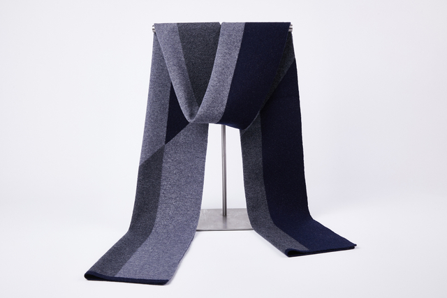 9508 Custom Logo Men's Long Style Winter Scarf 100% Wool Cashmere Business Accessory