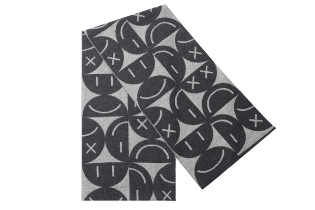 9565 Mige Women's Winter Jacquard Shawl in Wool Big Size Scarves