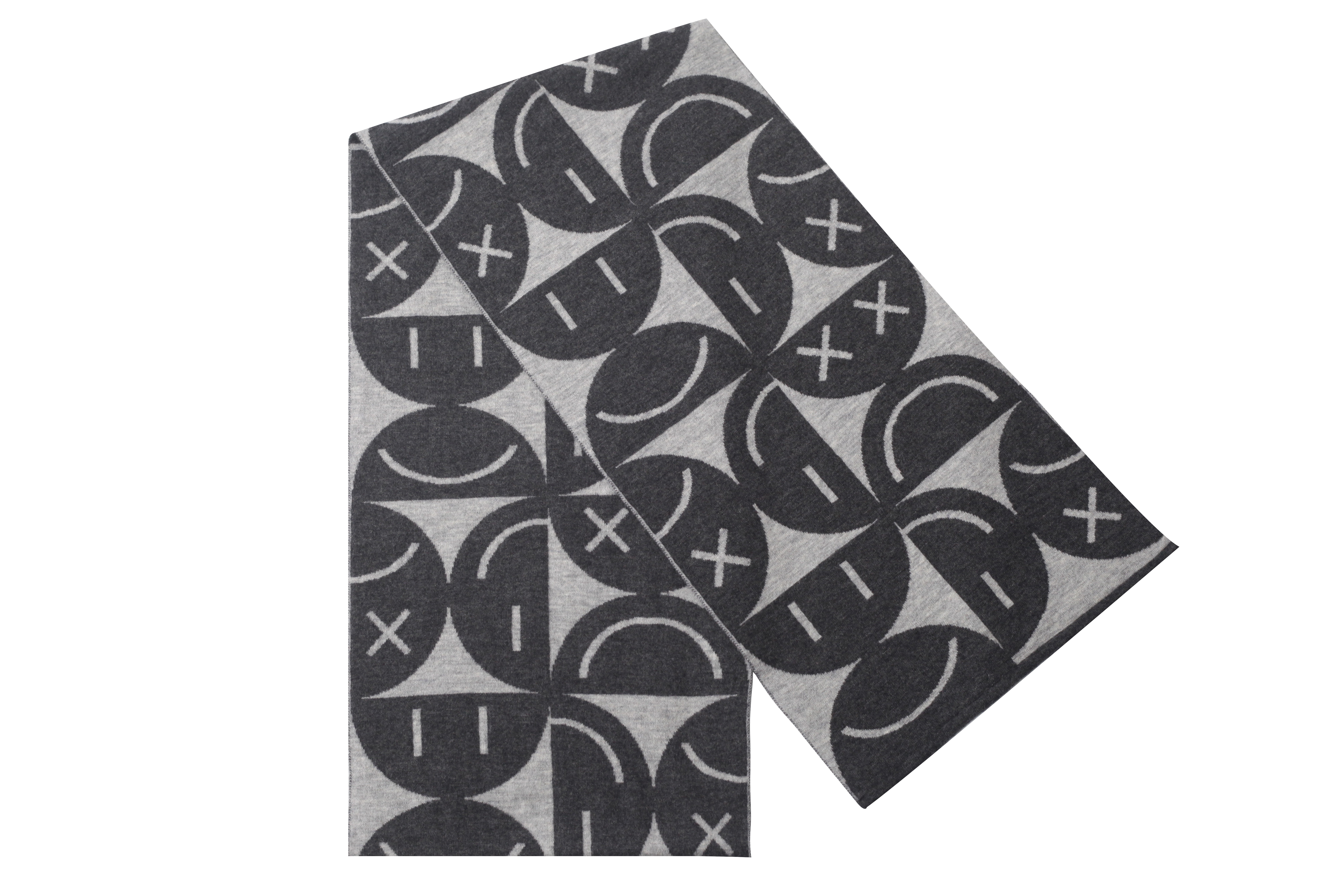 9565 Mige Women's Winter Jacquard Shawl in Wool Big Size Scarves