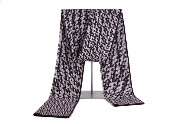 9137 Custom Styles Modern Professional High Quality 100% Wool Winter Knit Muffler Men's Scarf