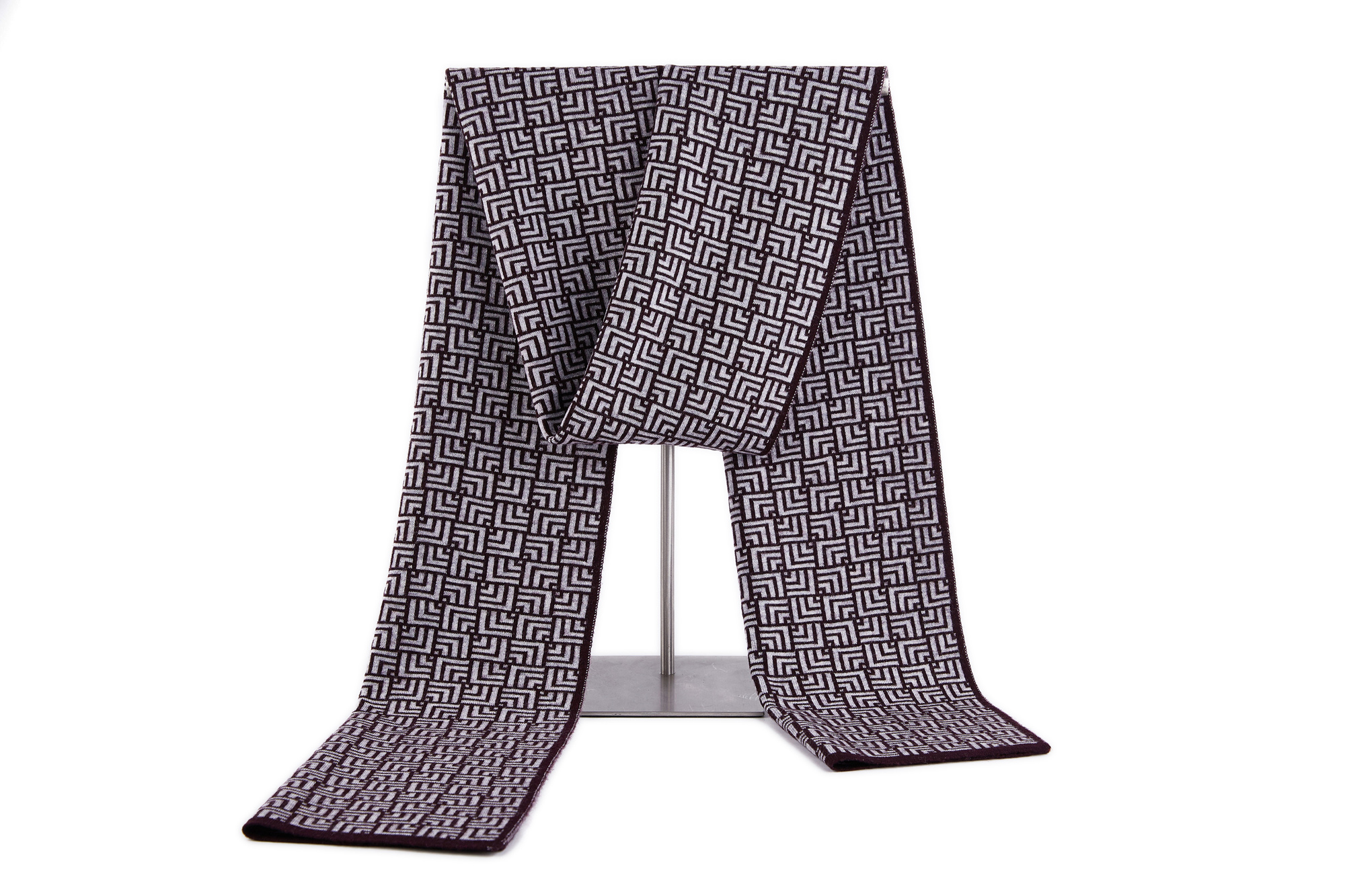 9137 Custom Styles Modern Professional High Quality 100% Wool Winter Knit Muffler Men's Scarf