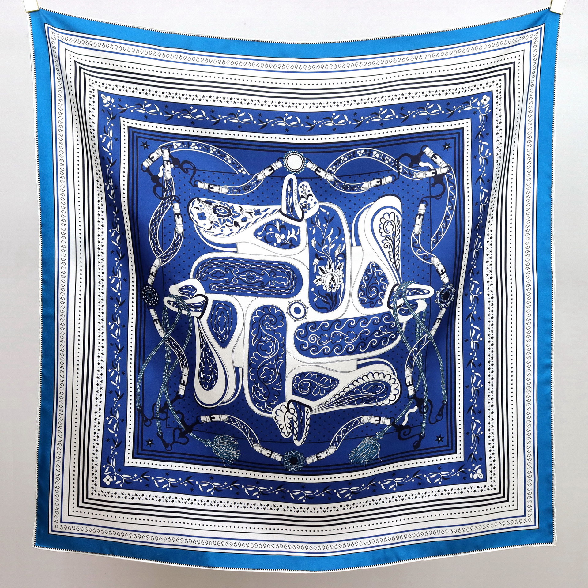 Manufacture Woman Personalized Square Silk Satin Scarf Accept Custom Printing