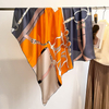 100% Mulberry Silk Scarf for Women Popular High-Style Fashion Neck Protection Geometric Style