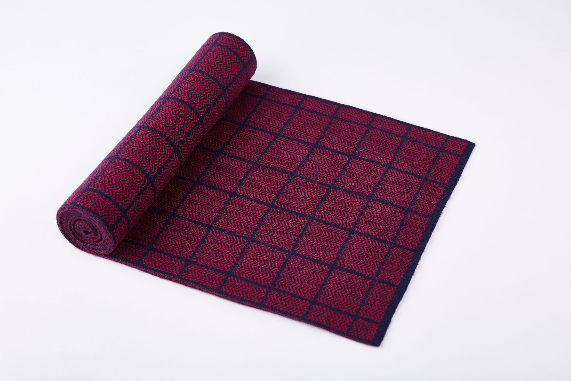 9639 Mige Plaid Elegant Korean-style 100% Wool Scarf