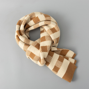 95105 Retro Fashion 100% Pure Wool Striped Women's Warm Scarf
